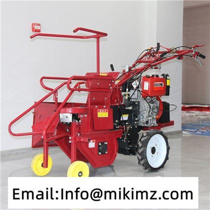 Tractor Bach Wedi'i osod yn Cyfuno Peiriant Cynaeafu Reis Gwenith